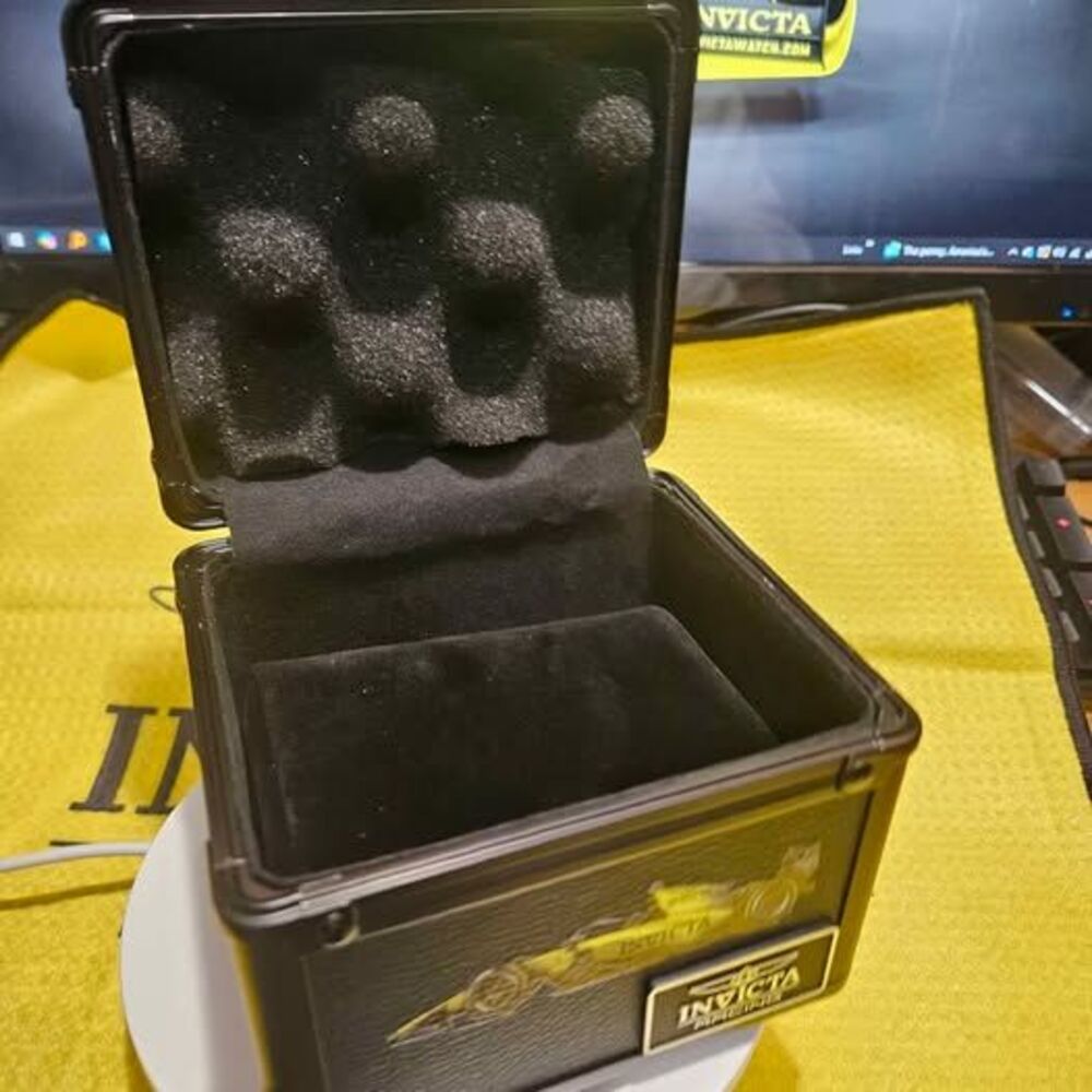 Invicta Racing Watch Display Case – Black/Yellow Collector Box - Picture 2 of 5